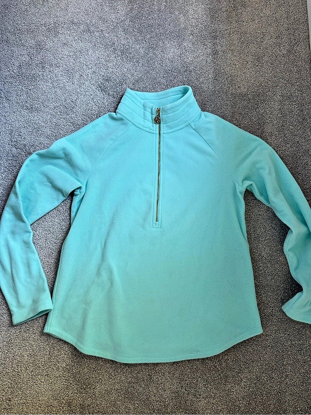 Lilly Pulitzer Quarter-Zip Pullover in Blue Size Small Like New